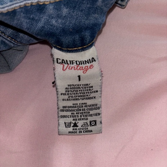 Women's Blue Denim Shorts - Picture 3 of 3